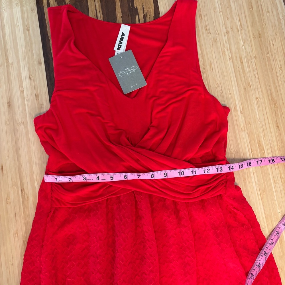 NWT Anthropologie Amadi Mia Red Dress Size L - Picture 12 of 13